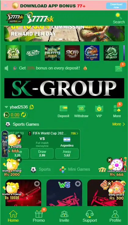 7777sk  game home screen